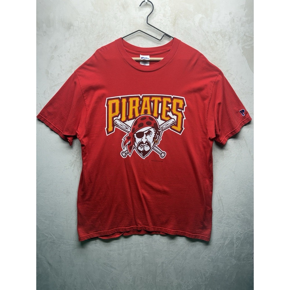 VTG 90s Pittsburgh Pirates Pro Player T Shirt Mens XL Red MLB Baseball 1997 USA